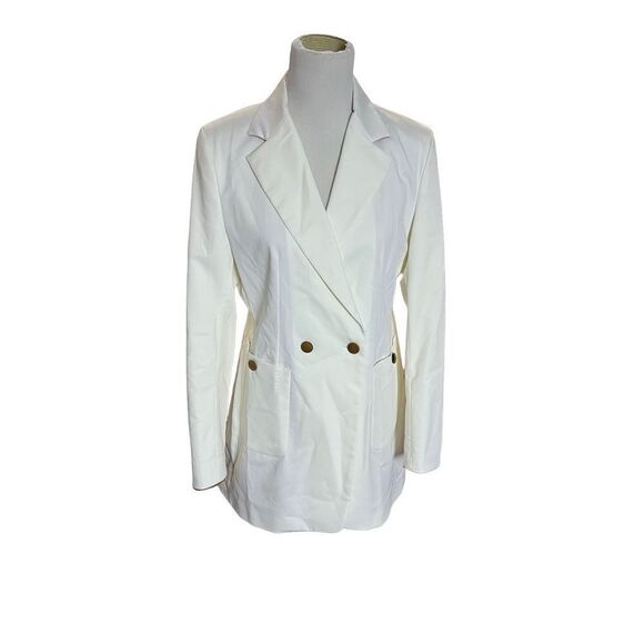 Michele Negri NWT double breasted blazer jacket suede buttons euro size 48 US L - Picture 1 of 14